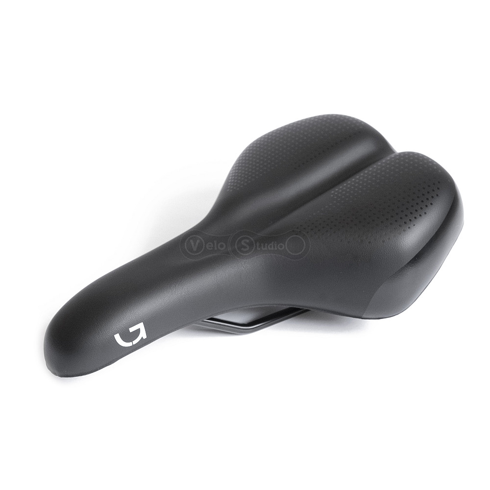 Седло Green Cycle Comfort 279 х 179 мм, стальные рейлы, черное