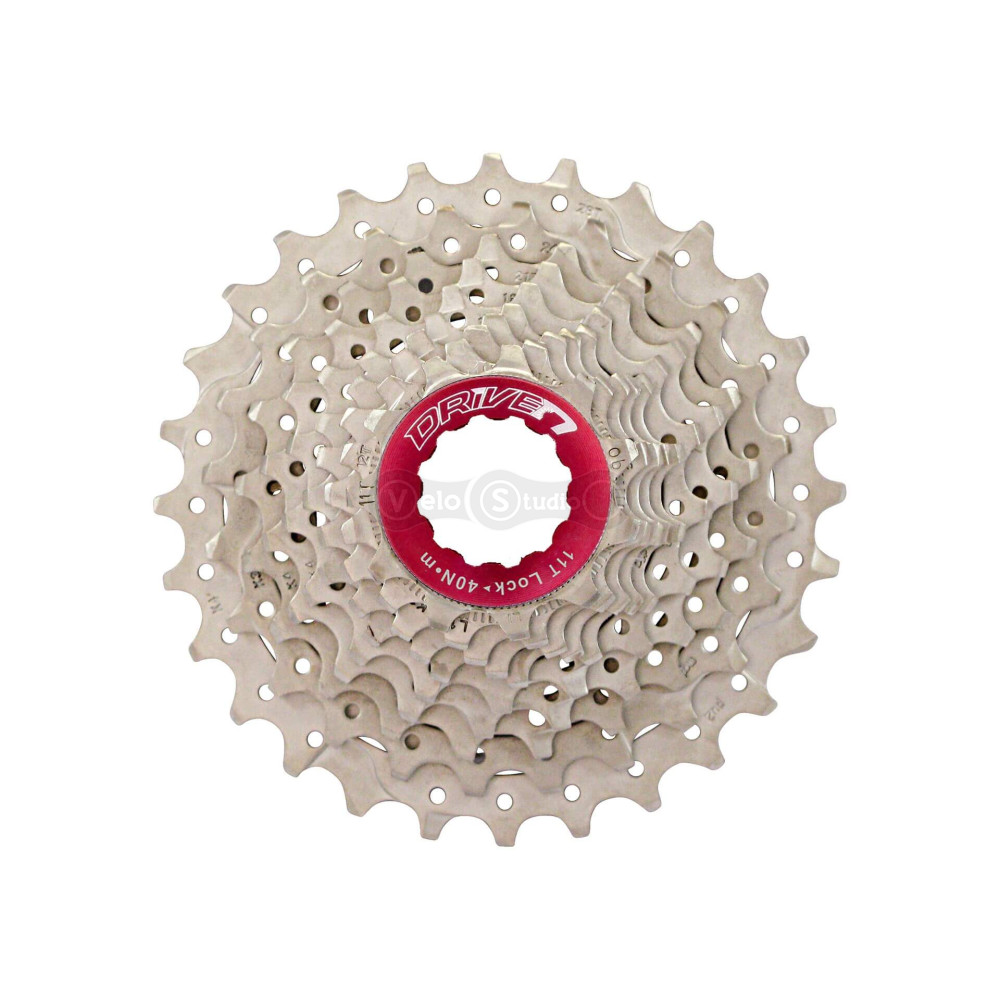Кассета инд. 10-k 11-25T SUN RACE RX алюминевый паук, локринг и спейсеры ,Metallic Silver