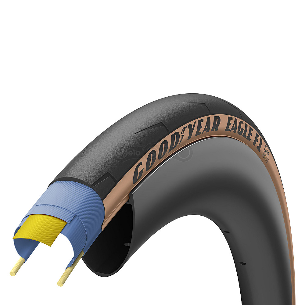 Покрышка 700x25 (25-622) GoodYear EAGLE F1 Tube Type, Blk/Tan