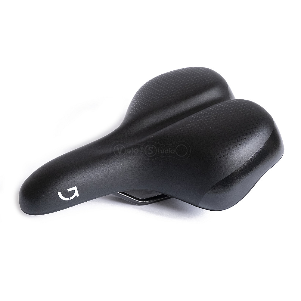 Седло Green Cycle Comfort 279 х 198 мм, стальные рейлы, черное
