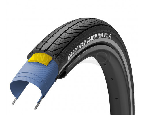 Покришка 28x2.00 / 700x50 (50-622) GoodYear TRANSIT Tour S3:Shell