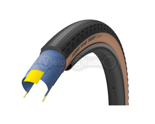 Покрышка 650bx50 27.5x2.0 (50-584) GoodYear COUNTY Ultimate Tubeless Complete, Blk/Tan