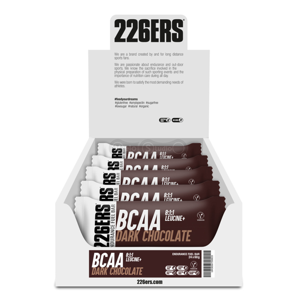 Батончик 226ERS Endurance Fuel BCAA Energy черный шоколад 60г 24шт/упаковка 1440г