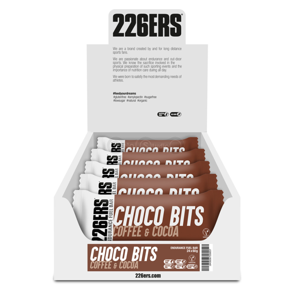 Батончик 226ERS Endurance Fuel Choco bits Energy кофе/шоколад 60г 24шт/упаковка 1440г