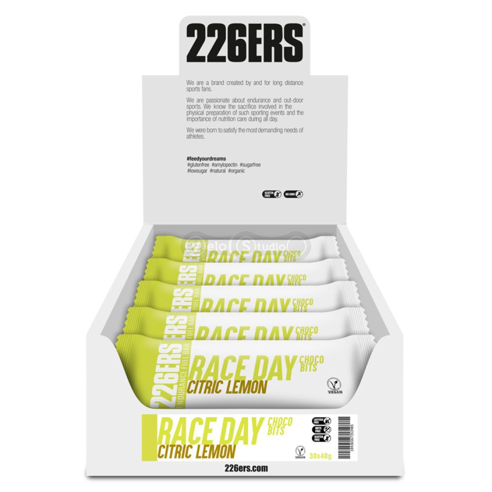 Батончик 226ERS Race Day Choco bits Energy лимон 40г 30шт/упаковка 1200г
