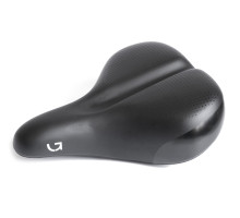 Сідло Green Cycle Comfort 272 х 227 мм, сталеві рейли, чорне