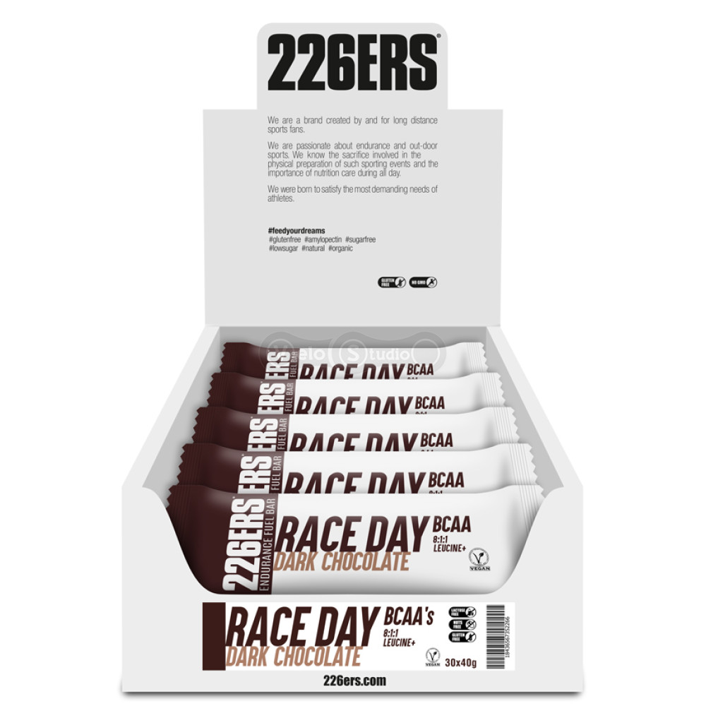 Батончик 226ERS Race Day Energy BCAA черный шоколад 40г 30шт/уп 1200г
