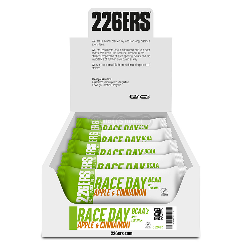 Батончик 226ERS Race Day Energy BCAA яблоко/корица 40г 30шт/упаковка 1200г