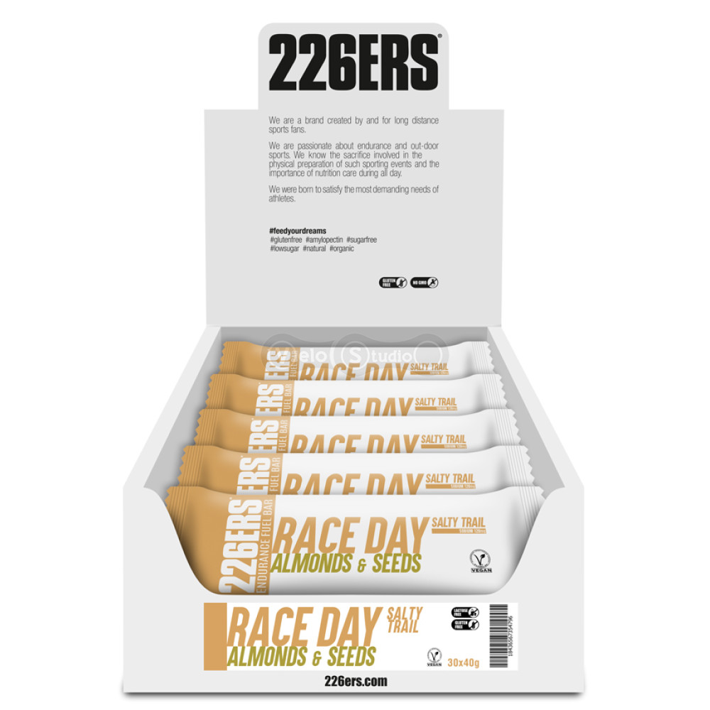 Батончик 226ERS Race Day Salty trail Energy миндаль 40г 30шт/уп 1200г