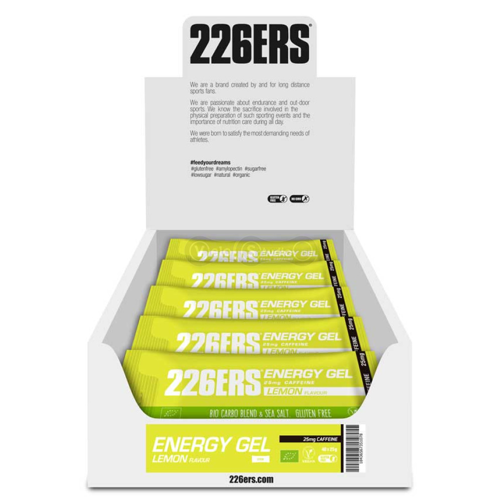Гель 226ERS Energy 25мг кофеїну лимон 25г стик 40шт/упаковка 1000г