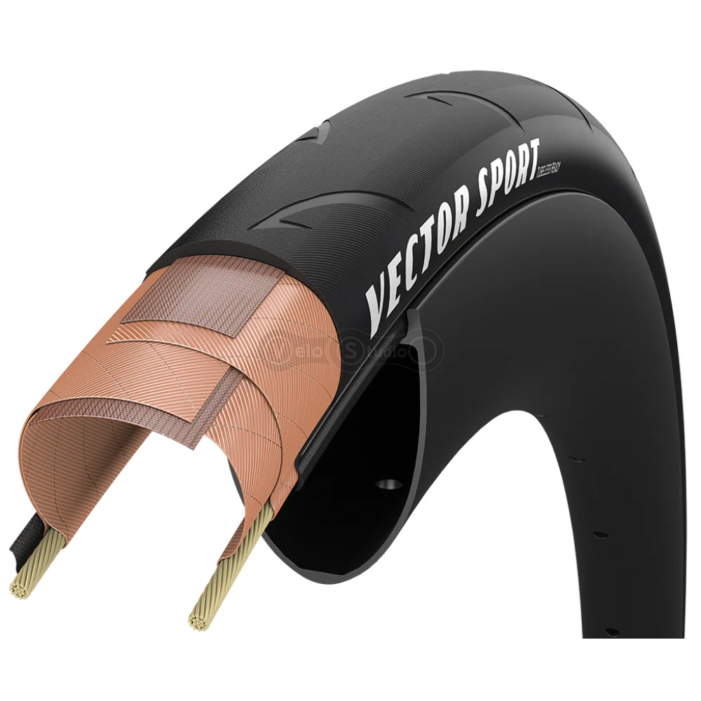 Вело покришка 700x30 (30-622) GoodYear Vector Sport Tube Type, 60tpi + Dual R: Shield, Folding Black