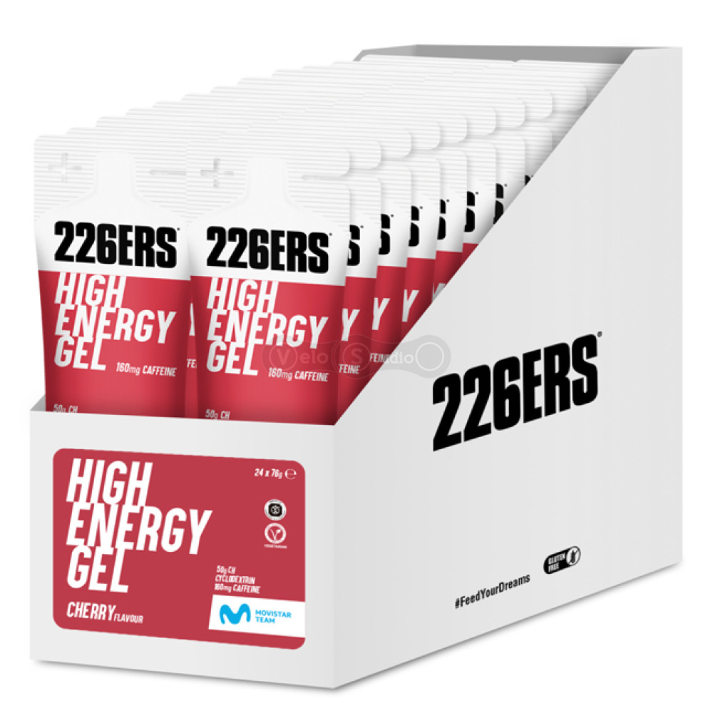 Гель 226ERS High Energy 50г углеводов 160мг кофеина вишня 76г 24шт/упаковка 1824г