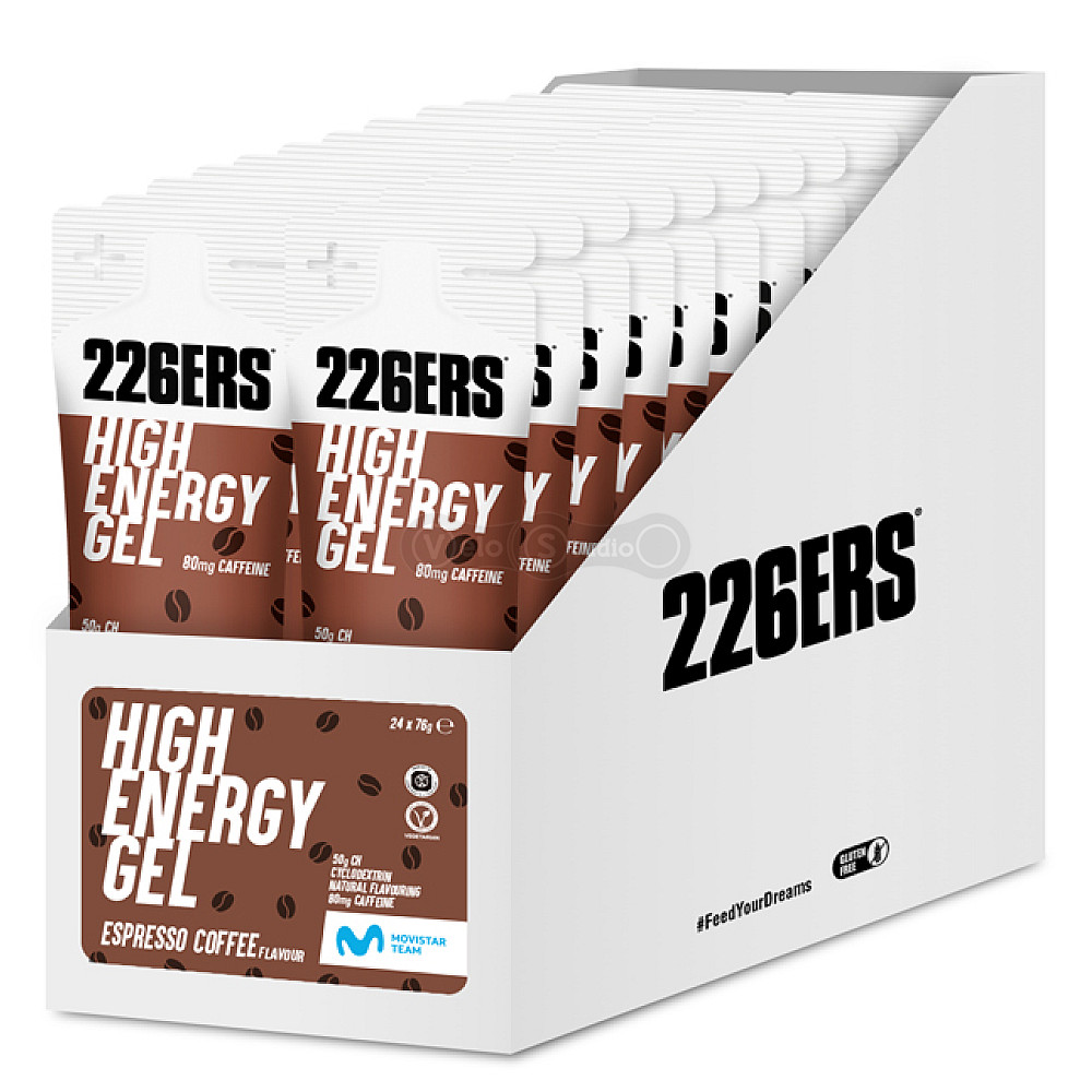 Гель 226ERS High Energy 50г углеводов 80г кофеина эспрессо кофе 76г 24шт/упаковка 1824г