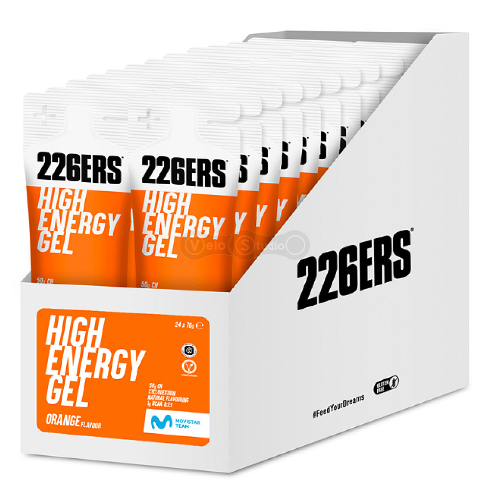 Гель 226ERS High Energy 50г углеводов BCAA апельсин 76г 24шт/упаковка 1824г