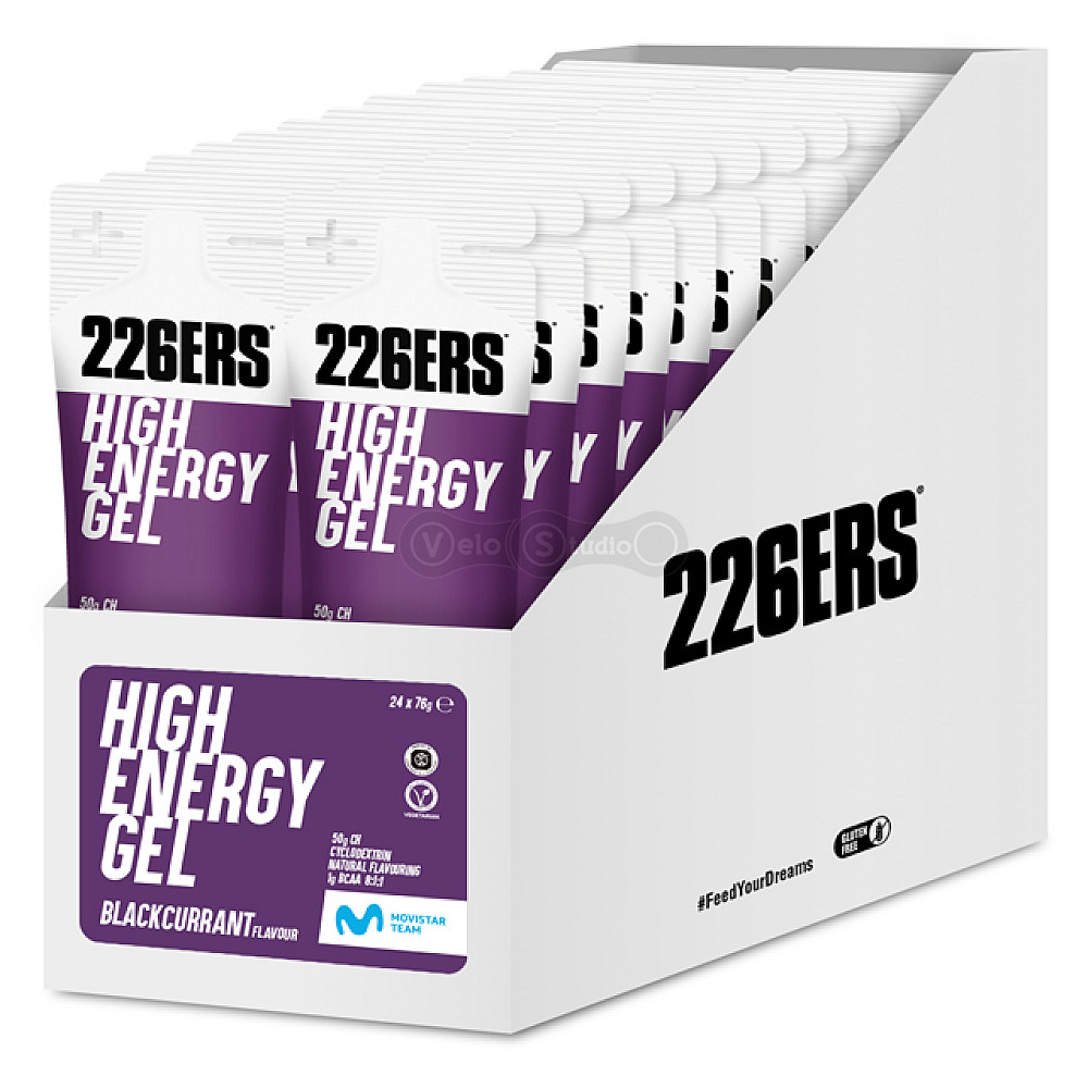 Гель 226ERS High Energy 50г вуглеводів BCAA чорна смородина 76г 24шт/упаковка 1824г