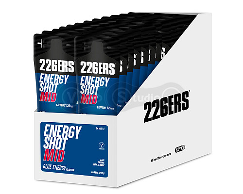 Гель 226ERS Energy Shot MID 125мг кофеина синяя энергия 60г 24шт/упаковка 1440г