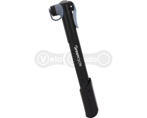 Ручной насос Green Cycle GPM-026 пластиковый, Presta+Schrader, 100psi