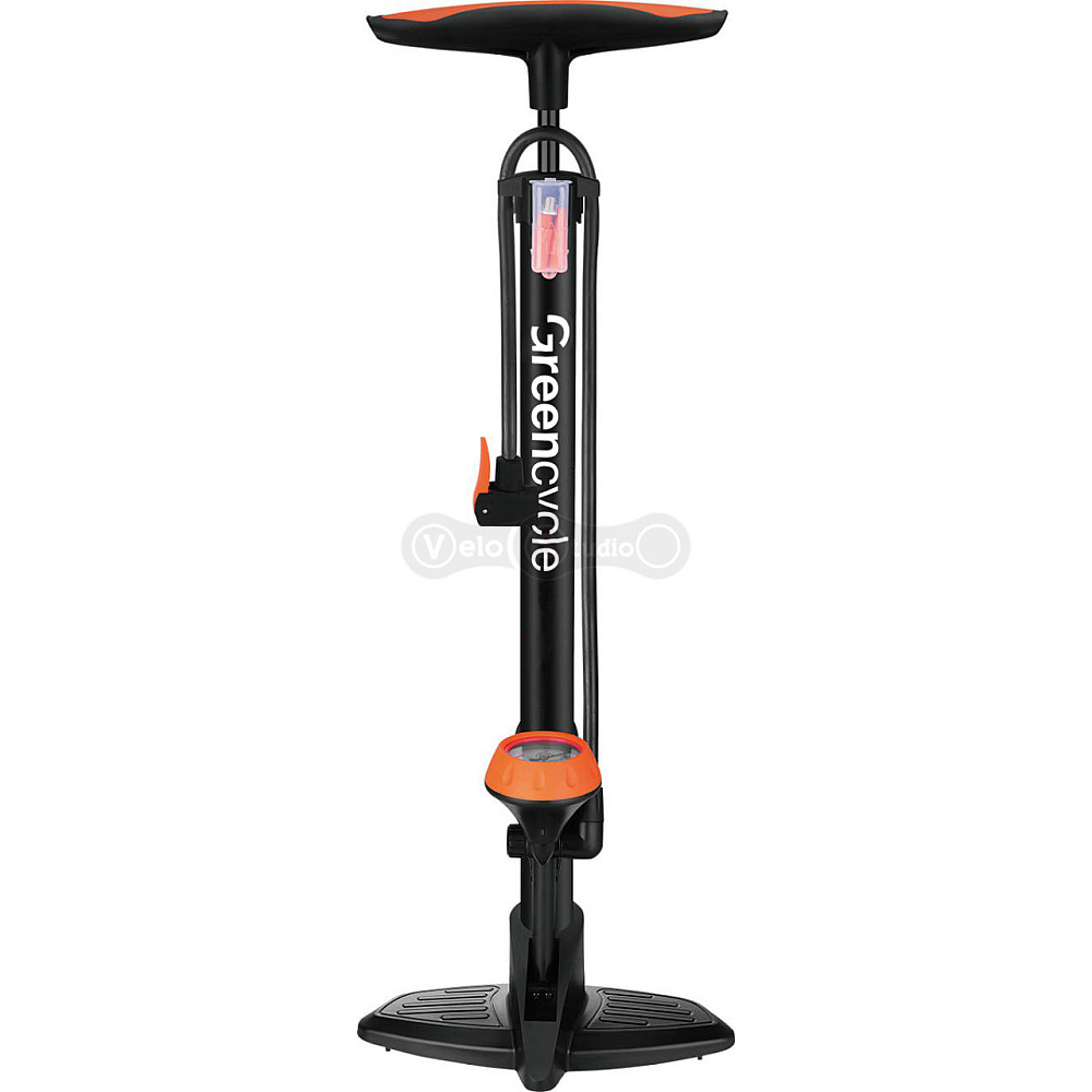 Насос напольный Green Cycle GPF-010 стальной корпус, с манометром, 120 psi