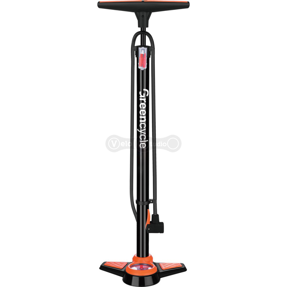 Насос напольный Green Cycle GPF-005 стальной корпус, с манометром, 160 psi