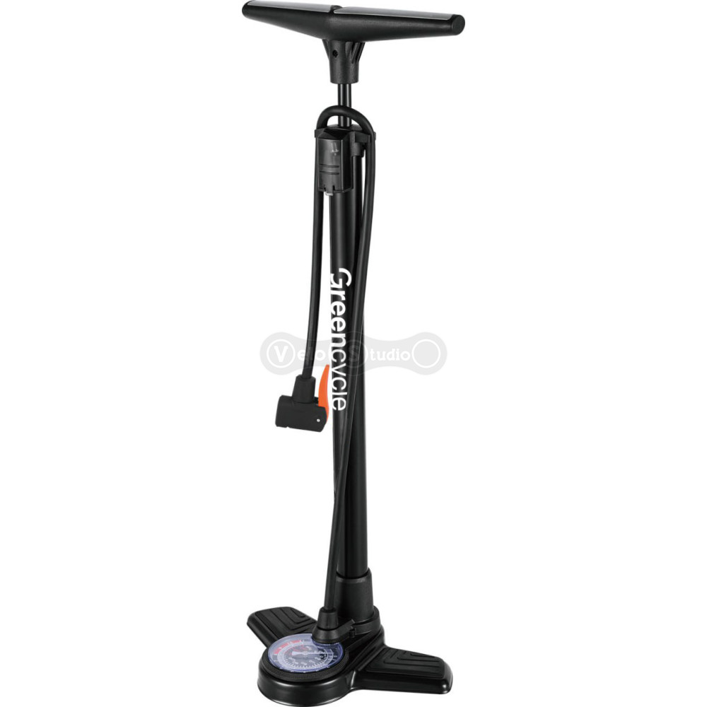 Насос напольный Green Cycle GPF-055 стальной корпус, с манометром, 160psi