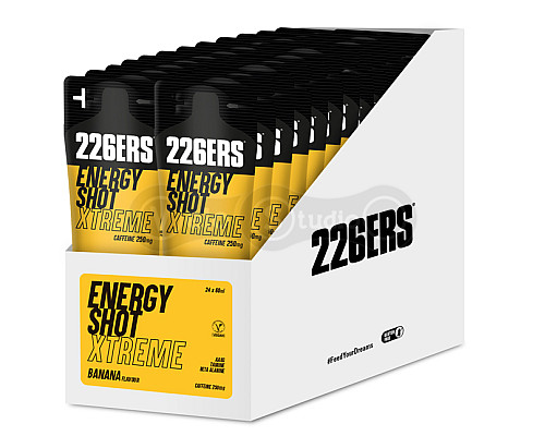 Гель 226ERS Energy Shot XTREM 250мг кофеина банан 60г 24шт/упаковка 1440г