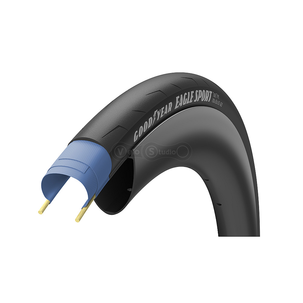 Покрышка 700x28C (28-622) GoodYear EAGLE Sport tube type, folding, black, 60tpi