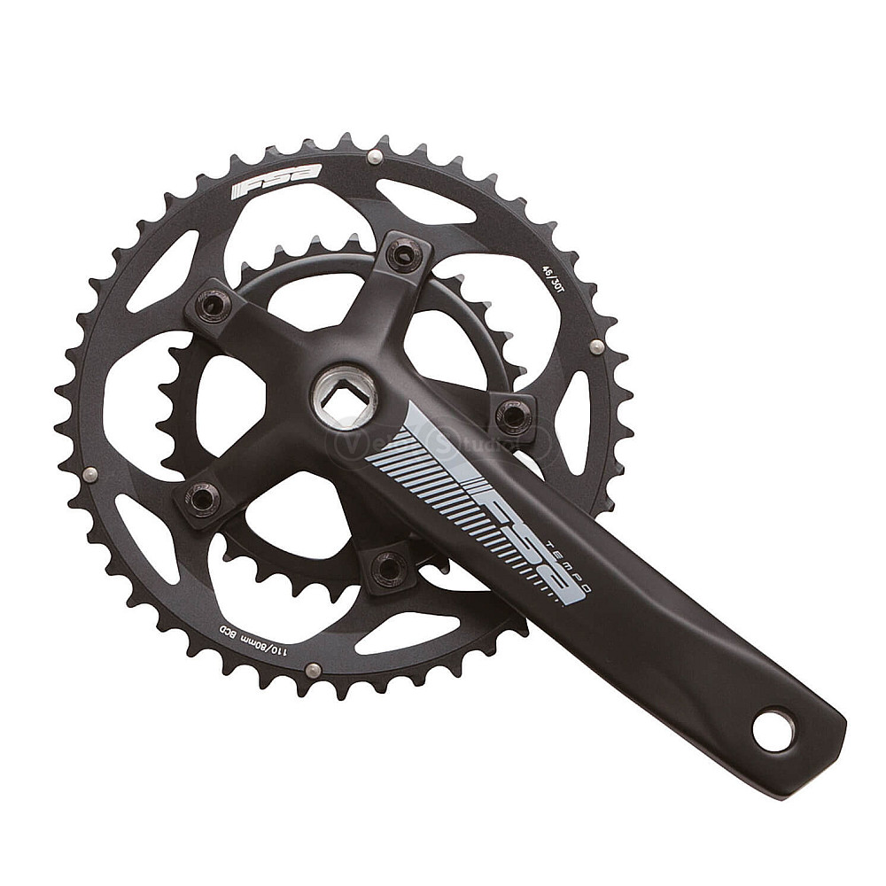 Шатуны FSA TEMPO SUPERCOMPACT, 172,5мм, 46т/30т, черные