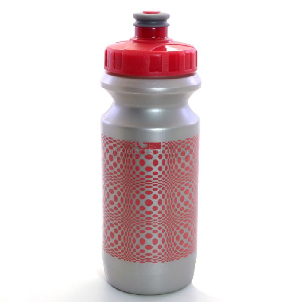 Фляга 0,6 Green Cycle DOT з великим соском, silver nipple/ pink cap/ Silver bottle