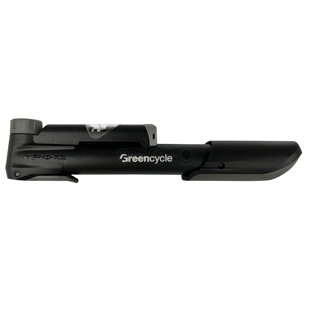 Мининасос Green Cycle GPM-041CP, пластиковый с манометром, Presta+Schrader, 120psi