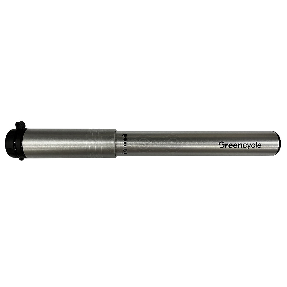 Мінінасос Green Cycle GPM-1871A алюмінієвий з манометром, Presta+Schrader, 120psi
