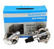 Педали Shimano PD-M520 серебро с шипами