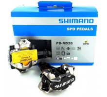 Педали Shimano PD-M520 чёрные с шипами