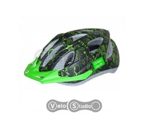 Шлем подростковый Green Cycle FAST FIVE зелёный