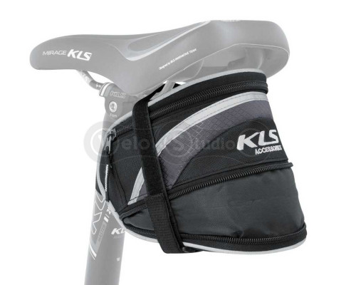 Сумка под седло KLS Handy L (объём 1+0,7 л) чёрная