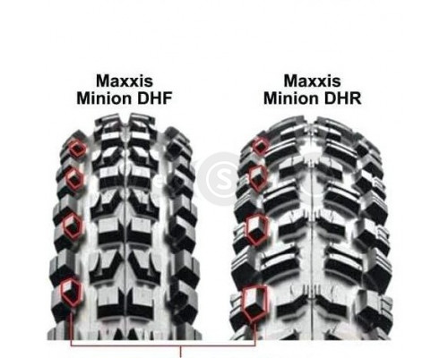Покрышка Maxxis Minion DHR II 26x2.30, складная, 3C/EXO/TR 60TPI, задняя