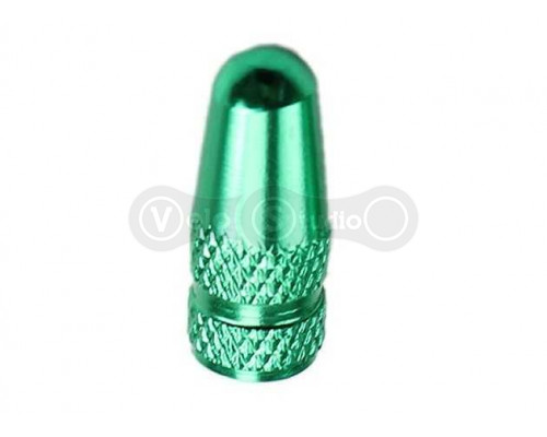 Ковпачок алюмінієвий на ніпель Presta зелений
