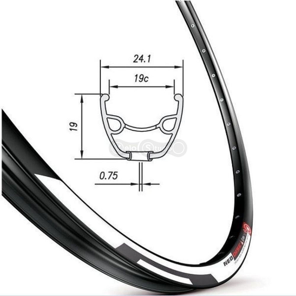 Обод Mach1 NEO DISC 27,5 32 спицы, AV, черный