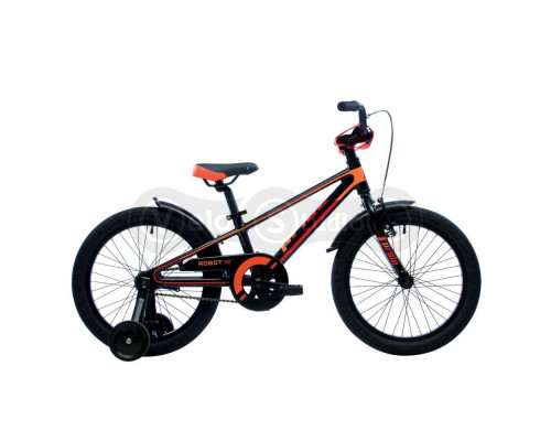 Велосипед 18 Pride Robot черный/красный/оранжевый