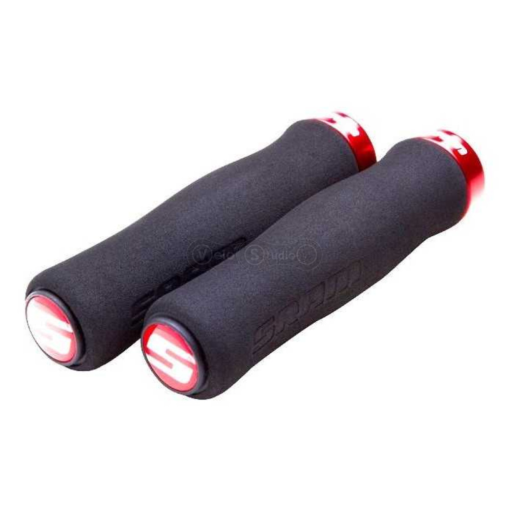 Грипсы SRAM LOCKING Contour Foam чёрные с красным замком