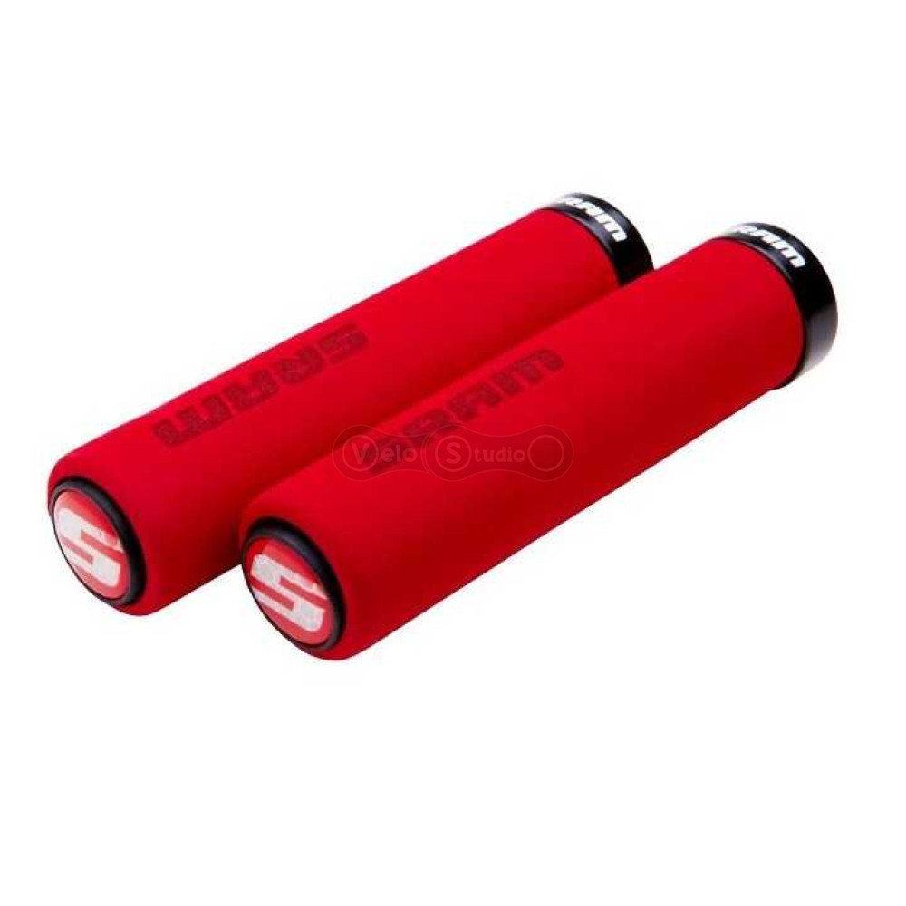Грипсы SRAM LOCKING FOAM красные с чёрным замком