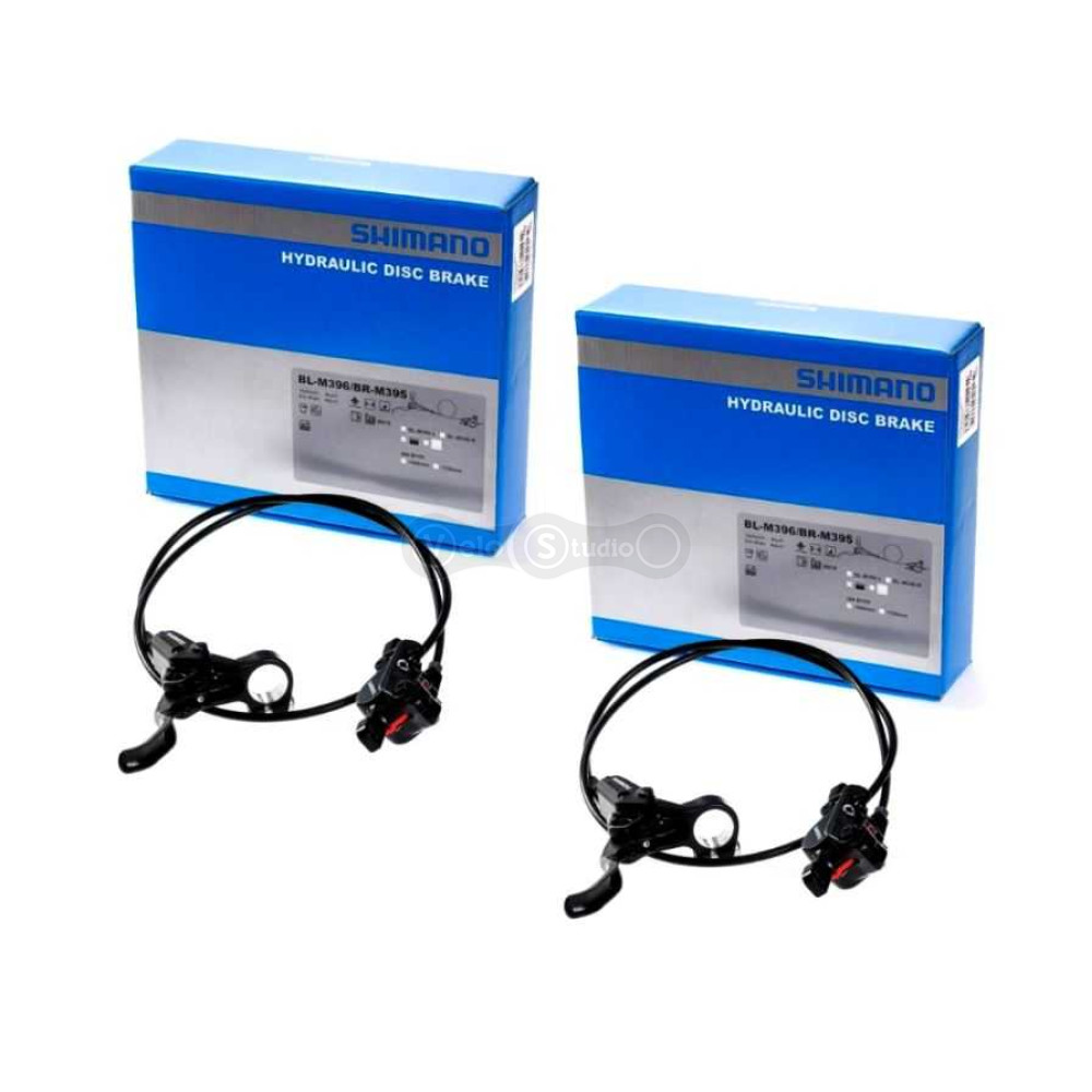 Комплект тормозов Shimano BL-M396+BR-M396 (перед+зад) чёрный