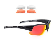 Очки Onride Lead 20 чёрные матовые сменные линзы, Revo Rainbow