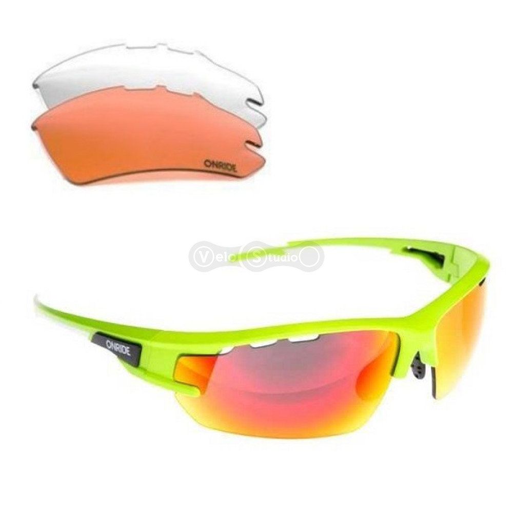 Очки Onride Lead зелёные матовые сменные линзы, UV400