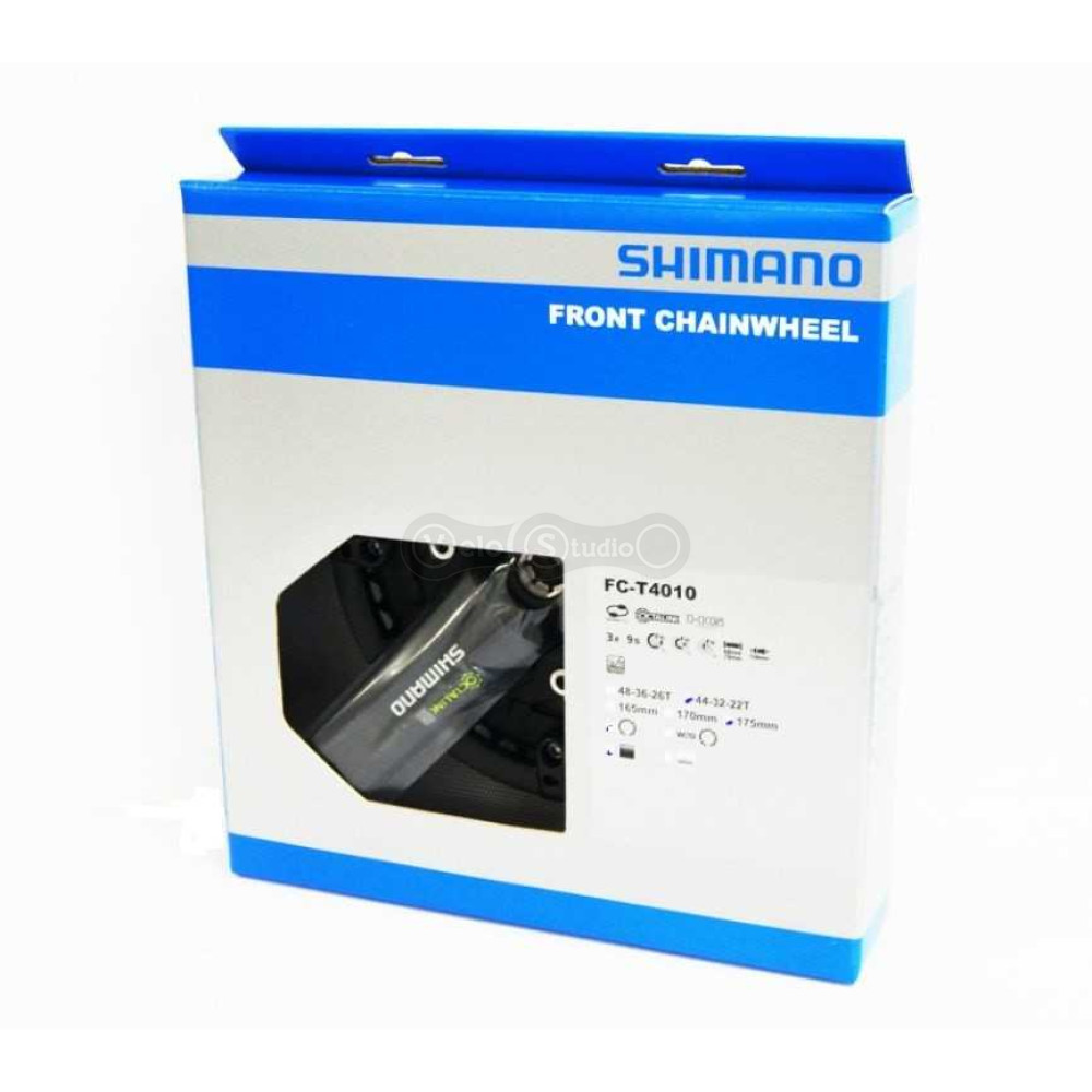 Шатуны Shimano FC-T4010 Alivio, OCTALINK 175 мм, 44x32x22, черные