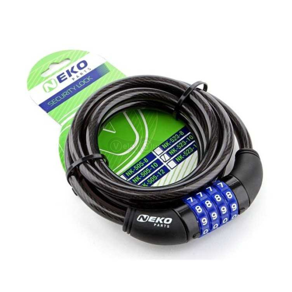 Замок кодовый NEKO-523-10 спираль 10x1800 мм