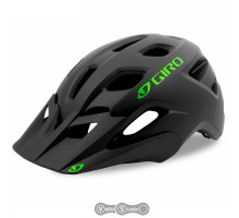 Вело шлем Giro Tremor чёрный матовый с зелёным (50-57 см)
