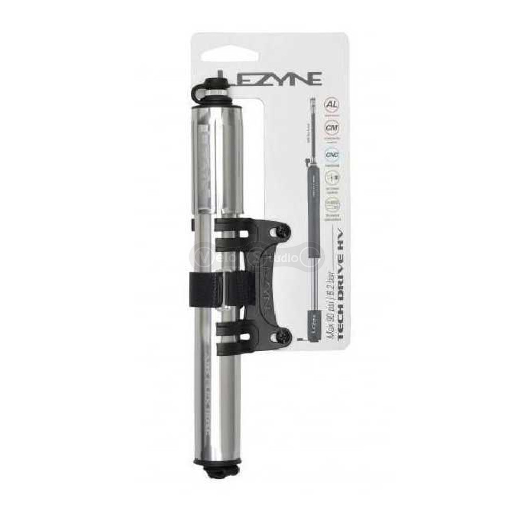 Ручной насос Lezyne Tech Drive HP 120 psi - S 170 мм серебристый