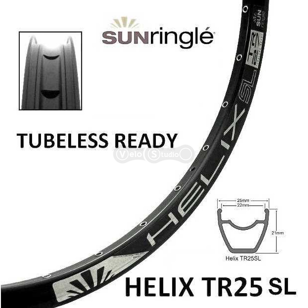 Обід Sun Ringle Helix TR 25 SL 27,5 дюймів 32 спиці