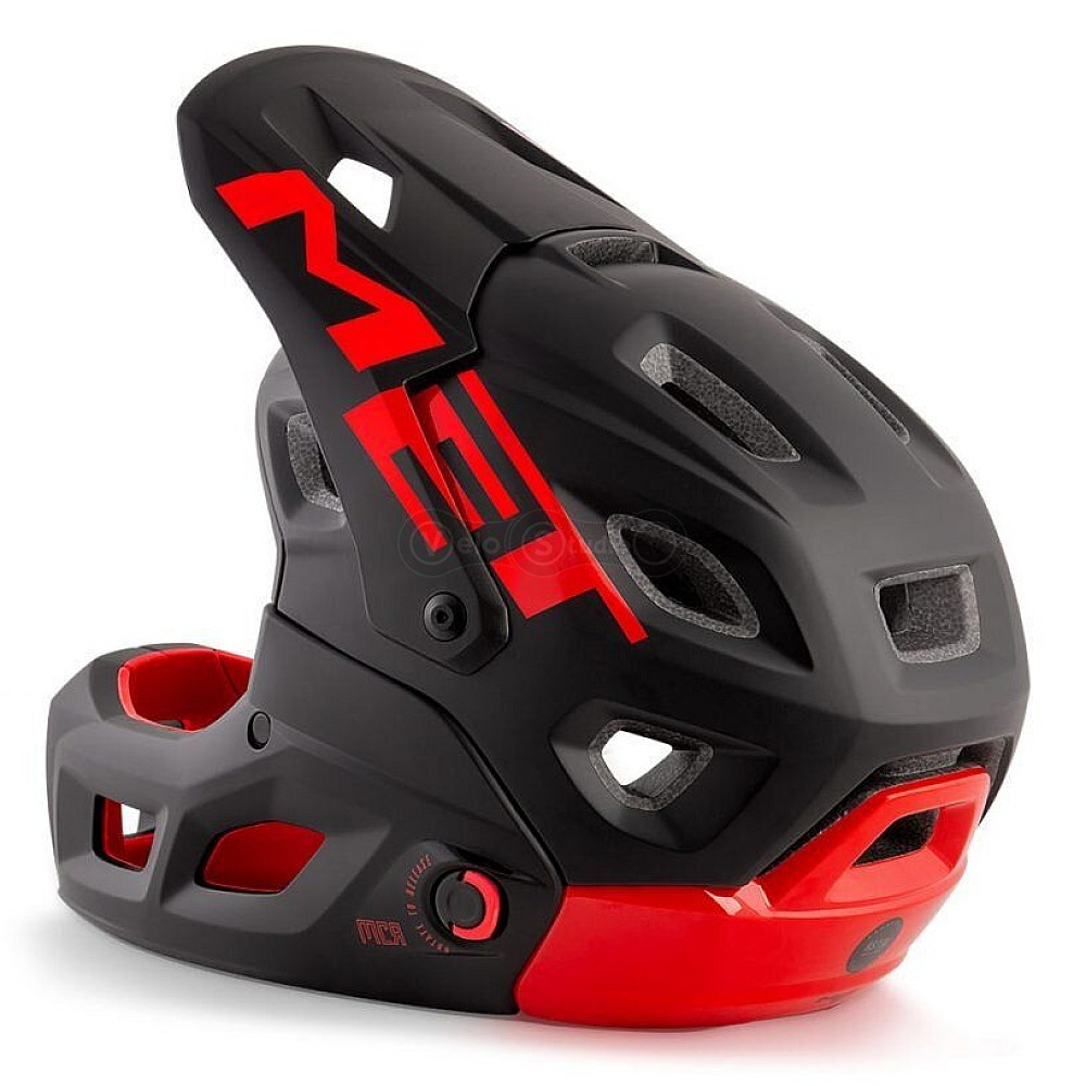 Вело шолом MET Parachute Black Red M (54-58 см)