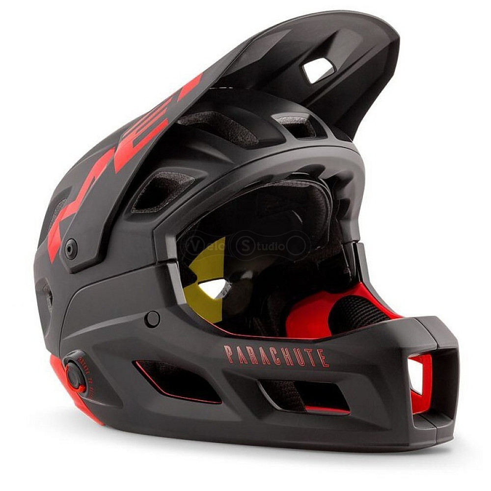 Вело шолом MET Parachute Black Red M (54-58 см)